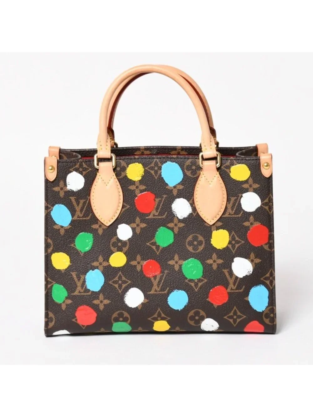 Louis Vuitton 2-Way Shoulder Bag On The Go PM Yayoi Kusama Dot Paint